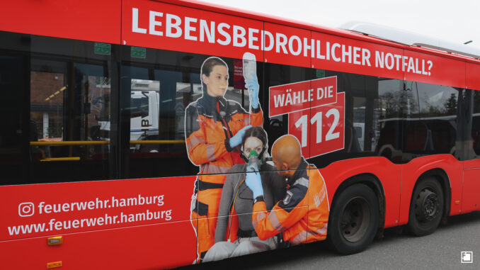 Kampagnenbus (über Feuerwehr Hamburg)