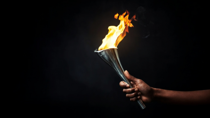 Olympisches Feuer (über Handmadefont)